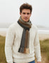 Mucros Alpaca Scarf | Brown Beige Charcoal