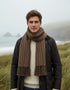 Mucros Alpaca Scarf | Brown Red
