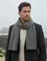 Mucros Donegal Scarf | Black Herringbone
