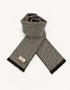 Mucros Donegal Wool Scarf | Black Herringbone | Made in Ireland