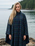 Mucros Dunloe Cape | Navy Green Check