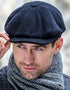 Mucros Premium Wool Driving Cap | Classic 8-Piece Black Flat Cap