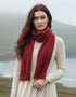 Mucros Red Skellig Scarf | Merino Wool & Cashmere Blend
