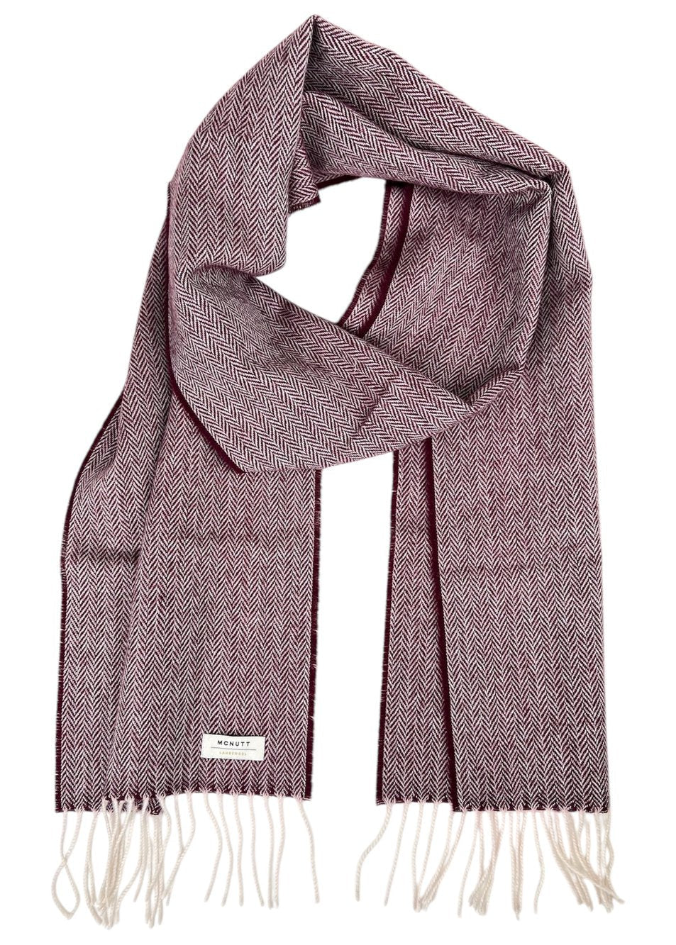 McNutt Lambswool Scarf | Mulberry Herringbone