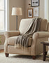 John Hanly Wool Angora Throw | Brown Beige