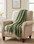 John Hanly Wool Angora Throw Green Beige