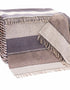 John Hanly Cashmere Merino Throw | Grey Stone Beige Stripe