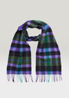 John Hanly Denim Grey Navy Check Scarf