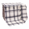 John Hanly Large Lambswool Throw Grey Ecru
