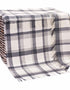 John Hanly Large Lambswool Throw Grey Ecru