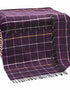 John Hanly Large Lambswool Throw Purple Windowpane