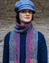 Mucros Blue Herringbone Newsboy Cap | Premium Wool Flat Cap