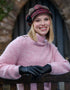 Ladies Mucros Newsboy Cap | Red Check Tweed