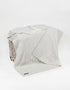 Oversize Merino Wool Cashmere Throw Pale Grey & Cream Herringbone