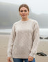Oversized Lightweight Aran Sweater | Oatmeal