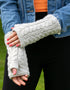 Erin Aran Cable Handwarmers | Oatmeal