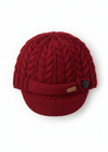 Erin Aran Cable Peak Hat | Red