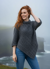 Aran Merino Wool c Poncho | slate