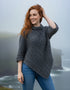 Aran Merino Wool Cowl Poncho | Slate - Clearance