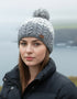 Erin Wool Bobble Flecked Grey Hat