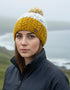 Erin Wool Bobble Flecked Yellow Hat