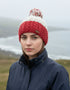 Erin Wool Bobble Flecked Raspberry Hat