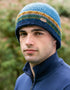 Erin Men's Rib Pullon Hat | Blue Yellow