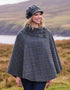 Mucros Multi Color Wool Tweed Poncho - Handcrafted Premium Outerwear