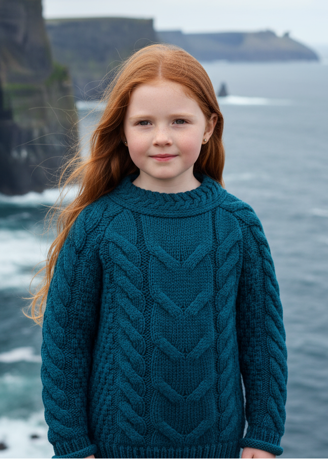 Kids Aran Sweater | Irish Sea