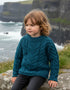 Kids Aran Sweater | Irish Sea - Clearance