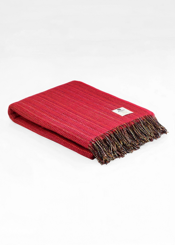 Mcnutt Pure Wool Throw | Fuchsia