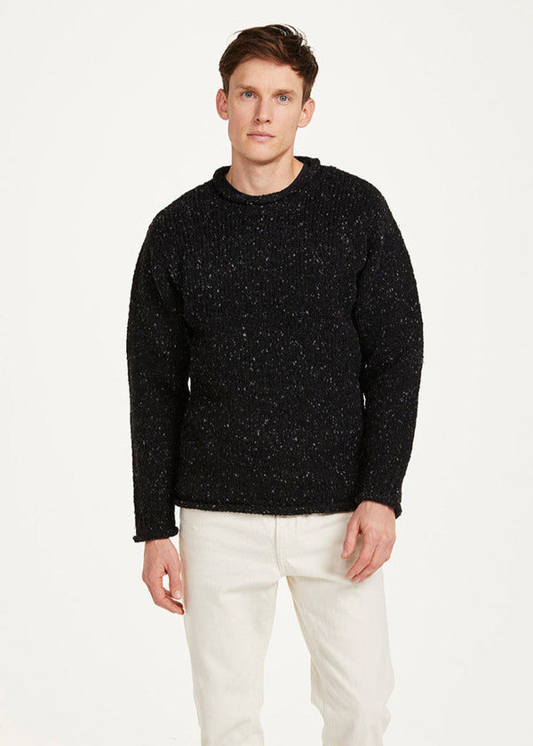 Raheen Tweed Roll Neck Mens Sweater