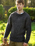 Raheen Tweed Roll Neck Mens Sweater | Charcoal