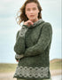 Aran Women's Celtic Design Sweater | Green