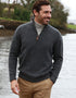 Aran Troyer Zip Sweater | Graphite