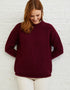 Ladies Roll Neck Donegal Sweater