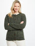 Ladies Donegal Wool Cardigan | Green