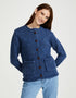 Ladies Donegal Wool Cardigan | Blue