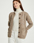 Ladies Donegal Wool Cardigan | Oatmeal