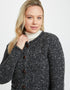 Ladies Donegal Wool Cardigan | Charcoal Grey Irish Knitwear
