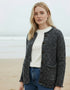 Ladies Donegal Wool Cardigan | Charcoal