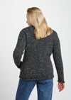 Ladies Donegal Wool Cardigan - Charcoal