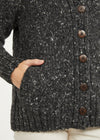 Ladies Tweed Cardigan | Charcoal