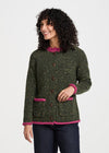 Donegal Ladies' Raglan Cardigan | Green Pink