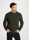 Men's Fisherman Rib Nepped Sweater | Army Green