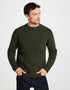 Men's Fisherman Rib Nepped Sweater | Army Green