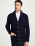 Men's Fisherman Rib Shawl Cardigan | Navy