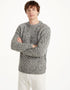 Raheen Rollkragenpullover aus anthrazitfarbenem Tweed | Herren, 100 % Wolle