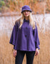 Mucros Country Cape | Purple Herringbone