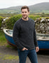 Raheen Tweed Roll Neck Mens Sweater | Charcoal